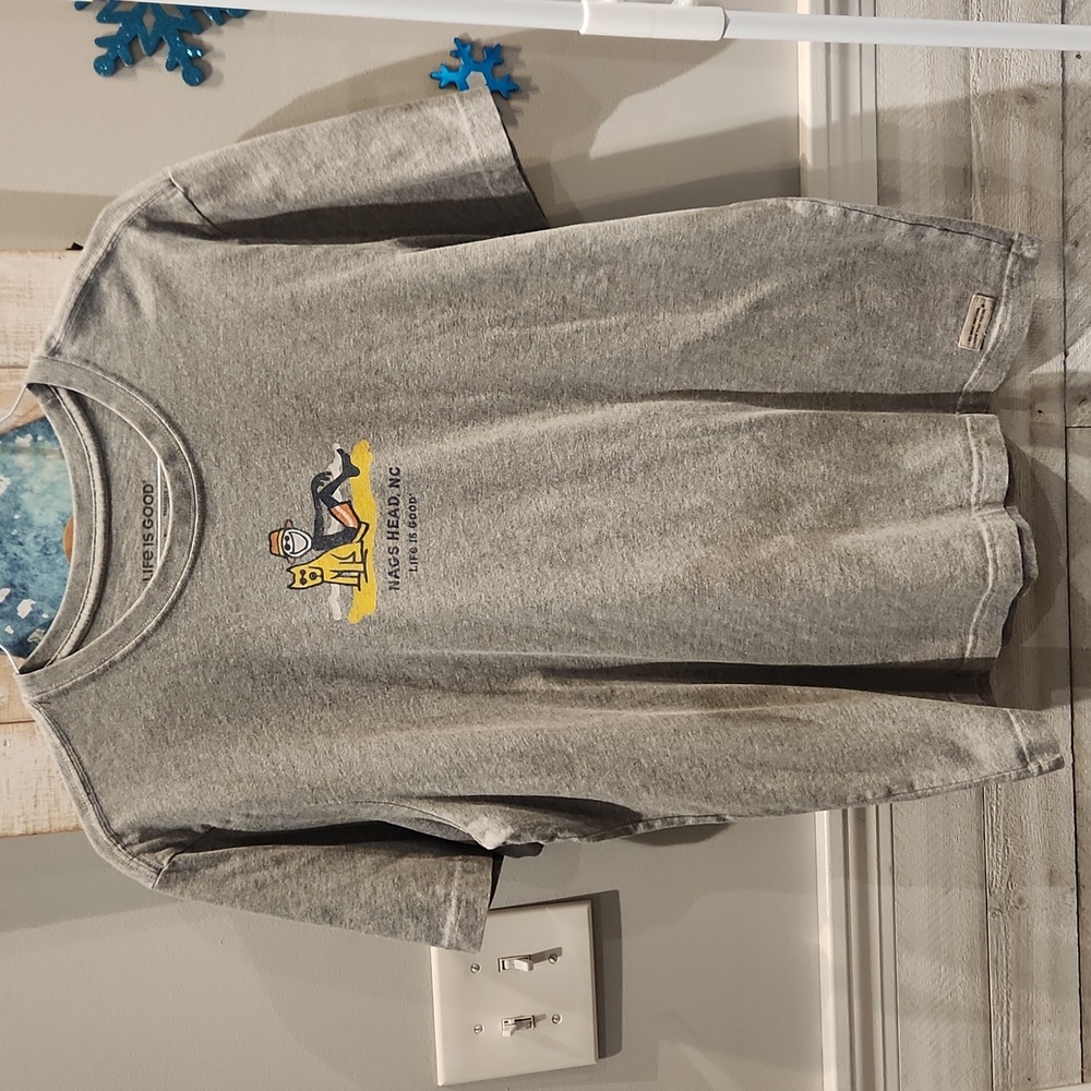 EUC Life is Good Crusher Nags Head, NC Men's sz L tshirt